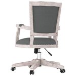 vidaXL Chaise pivotante de bureau Gris foncé Tissu