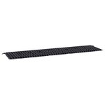 vidaXL Coussin de banc de jardin carreaux noir 200x50x4 cm tissu