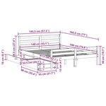 vidaXL Cadre de lit sans matelas 140x190 cm bois de pin massif