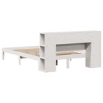 vidaXL Lit bibliothèque sans matelas blanc 150x200 cm bois pin massif