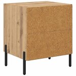 vidaXL Cabinet de chevet 2 Pièces Chêne artisanal 40 x 35 x 47 5 cm