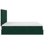 vidaXL Cadre de lit ottoman avec matelas vert foncé 160x200 cm velours