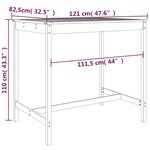 vidaXL Ensemble de bar de jardin 5 Pièces marron miel bois de pin massif