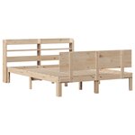 vidaXL Cadre de lit avec tête de lit 120x190 cm bois de pin massif