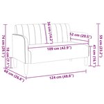 vidaXL Canapé causeuse gris foncé 109 cm velours