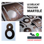 Numéro 2 - Numéro adhésif pour boîte aux lettres - Vinyle épais texturé hauteur 50 mm. Métal Cuivré.