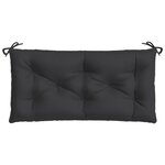 vidaXL Coussins de banc jardin lot de 2 noir 100x50x7 cm tissu Oxford