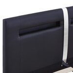 Vidaxl cadre de lit avec led noir similicuir 120 x 200 cm