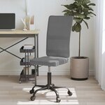 vidaXL Chaise de bureau réglable en hauteur gris tissu en maille