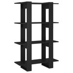 vidaXL Bibliothèque/Séparateur de pièce Noir 80x30x123 5 cm