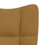 vidaXL Chaise de relaxation Marron Velours