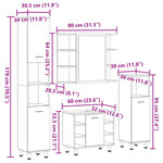 vidaXL Ensemble de meubles de salle de bain 4 Pièces chêne sonoma