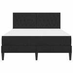 vidaXL Cadre de lit avec matelas vidaXL Noir Noir 120 x 190 cm Velours