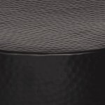 vidaXL Table basse martelée en aluminium Ø 50x30 cm noir