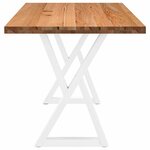 vidaXL Table à manger marron clair bois de chêne massif rectangulaire