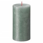 Bolsius Bougies pilier rustiques Shimmer 4 Pièces 130x68 mm Bleu oxyde