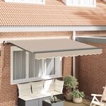 vidaXL Auvent Rétractable Beige 250 x 200 cm tissu