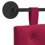 vidaXL Tête de lit suspendue Avec lumière LED Bordeaux Velours