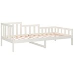 vidaXL Lit de jour sans matelas blanc 90x200 cm bois de pin massif