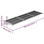 vidaXL Auvent de porte Noir 358 5x90 cm Polycarbonate