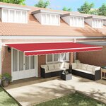 vidaXL Tissu de remplacement d'auvent pour cadre 6x3.5 m Rouge