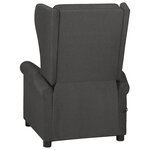 vidaXL Fauteuil inclinable Gris foncé Tissu