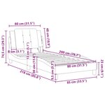 vidaXL Cadre de lit sans matelas Zadar blanc 80x200 cm similicuir