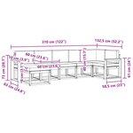 vidaXL Ensemble de canapés d'extérieur 7 Pièces Blanc et anthracite