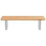 vidaXL Étagère de vasque murale acier et bois de chêne massif