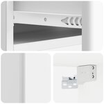 vidaXL Table d'appoint murale Blanc brillant 59 x 34 5 x 17 cm