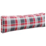 vidaXL Coussins de palette 3 Pièces motif à carreaux rouge tissu