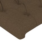 vidaXL Tête de lit avec oreilles Marron Foncé 93x16x78/88 cm Tissu