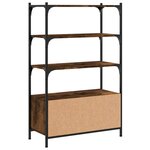 vidaXL Bibliothèque à 3 niveaux chêne fumé 70x30x109 5 cm