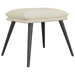 vidaXL Chaise de relaxation avec repose-pied Crème Tissu microfibre