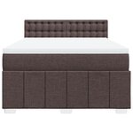 vidaXL Sommier à lattes de lit avec matelas Marron foncé 160x200 cm