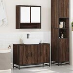 vidaXL Ensemble de meubles de salle de bain 2 Pièces Chêne marron