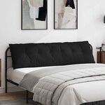 vidaXL Coussin de Dos Noir 180 x 50 cm Tissu en microfibre