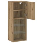 vidaXL Meuble TV chêne artisanal 40.5 x 30 x 102 cm Bois d'ingénierie