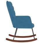 vidaXL Chaise à bascule Bleu Velours