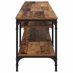vidaXL Meuble TV Bois Ancien 201 x 35 x 45 cm Bois d'ingénierie et fer