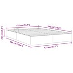 vidaXL Lit de Rangement avec tête de lit Gris foncé 135 x 190 cm tissu