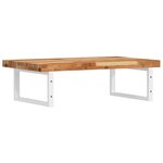 vidaXL Étagère de vasque murale acier et bois massif d'acacia