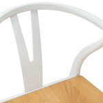 vidaXL Chaise de salle à manger 2 Pièces Blanc et Naturel
