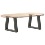 vidaXL Pieds de table basse en forme de V  2 pièces  anthracite  40 x (30-31 3) cm  acier