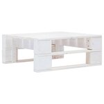 Salon de jardin meuble d'extérieur ensemble de mobilier palette 4 pièces et coussins pin imprégné de blanc 02_0018381