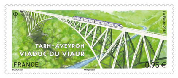 Timbre - Viaduc du Viaur - Lettre prioritaire
