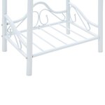 vidaXL Tables de chevet 2 Pièces Acier et verre trempé 45x30 5x60cm Blanc