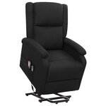 vidaXL Fauteuil de massage Noir Tissu