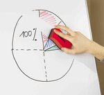 Brosse Eponge pour tableau blanc magnétique 110 x 55 x 20 mm Rouge KORES