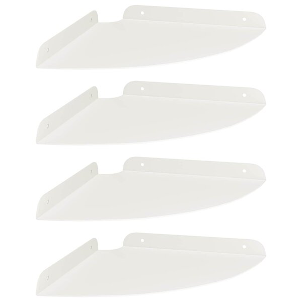 vidaXL Étagère flottante avec étagère 4 Pièces Blanc 24 x 24 x 2 cm